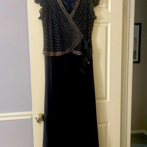 Evening gown worn once Navy blue